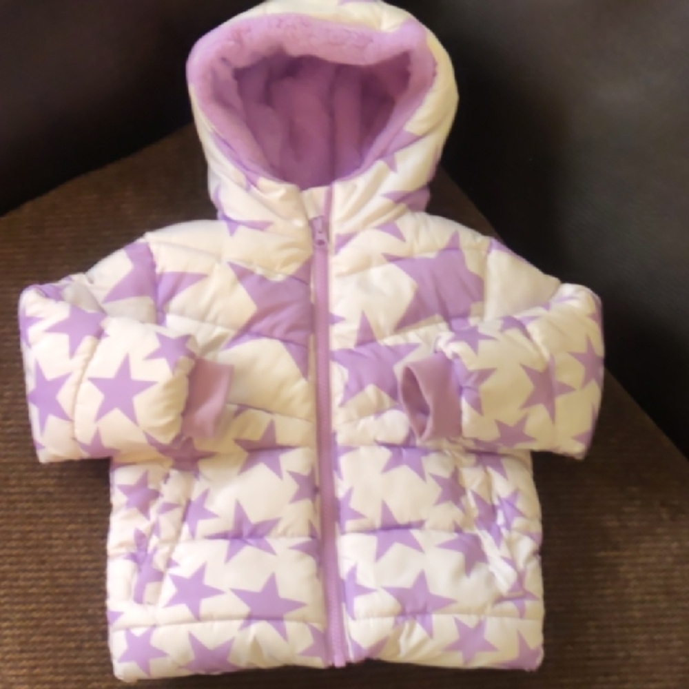 Purple Star Puffer Jacket